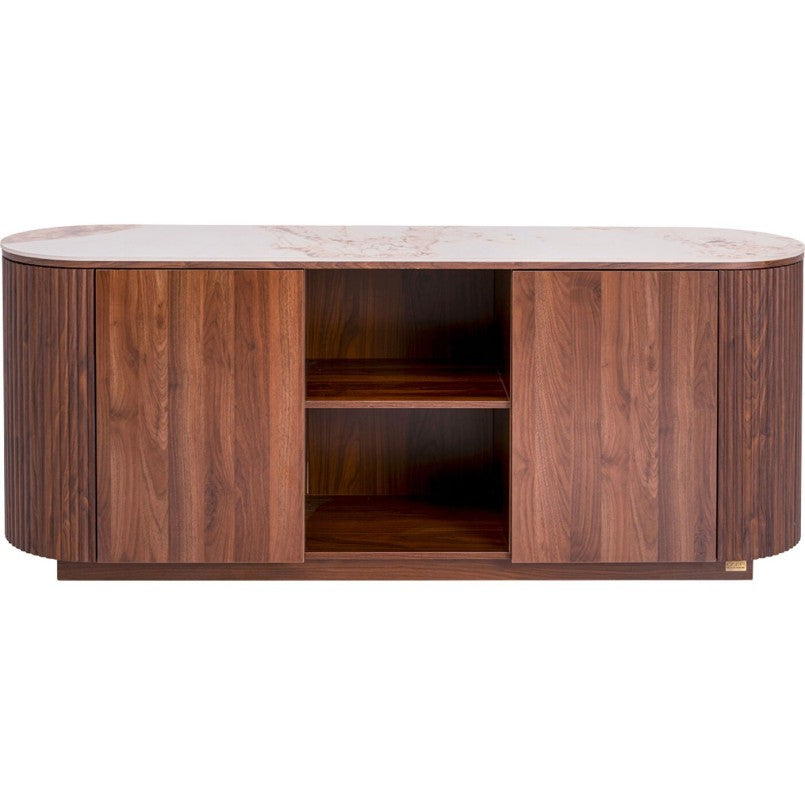 Ruben dressoir 180 cm keramisch blad walnootbruin