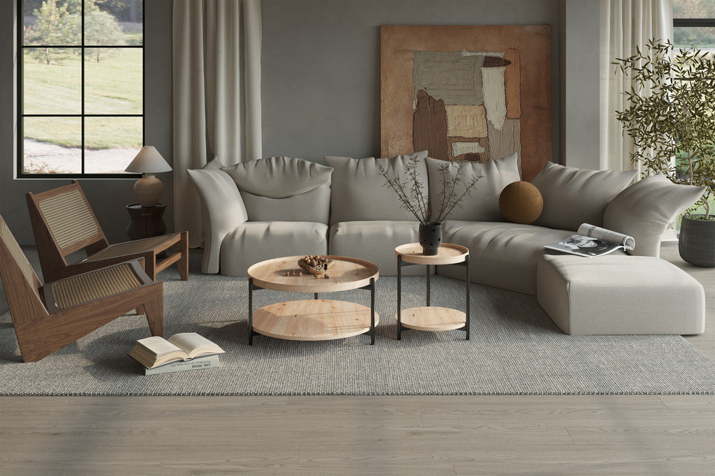 Rousseau Dalina Salontafel – MDF – Decor Oude Eik – Ø45 x H55 cm