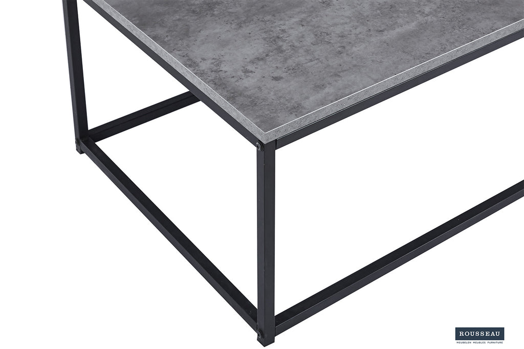 Rousseau Dallas Salontafel – MDF – Grijs Steenlook – L120 x B60 x H40 cm