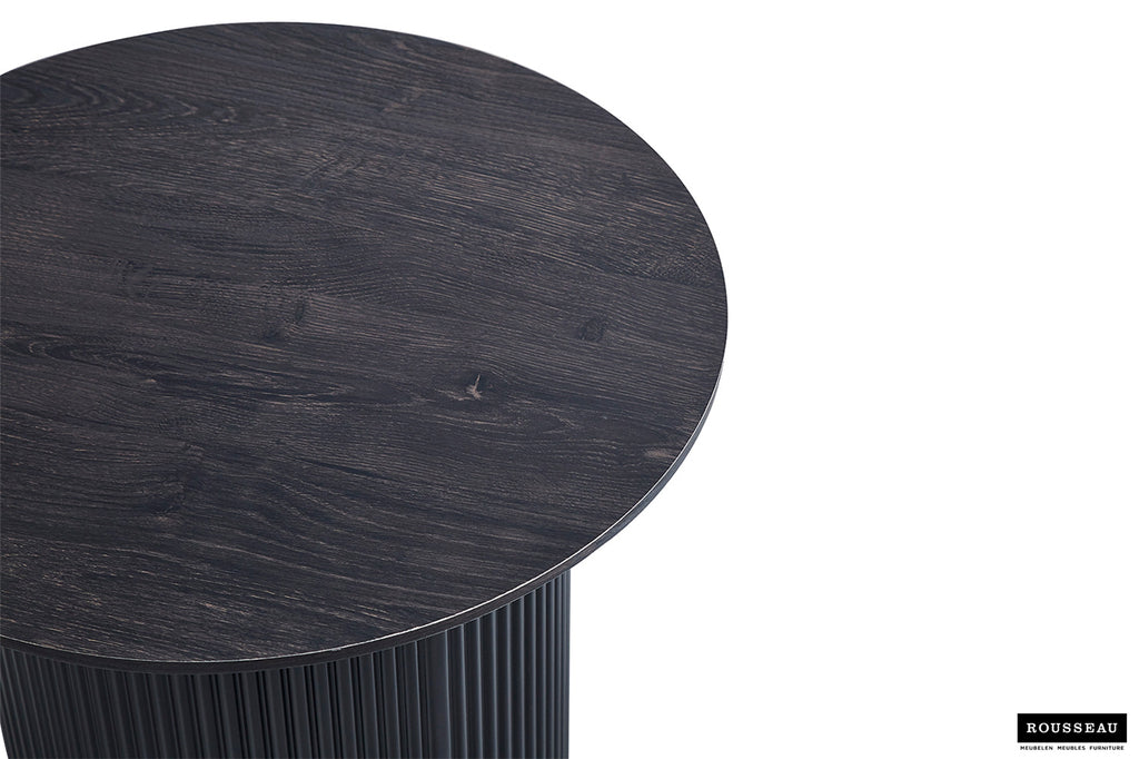 Rousseau Lagos Salontafel – MDF – Donkerbruin – Ø50 x H46 cm