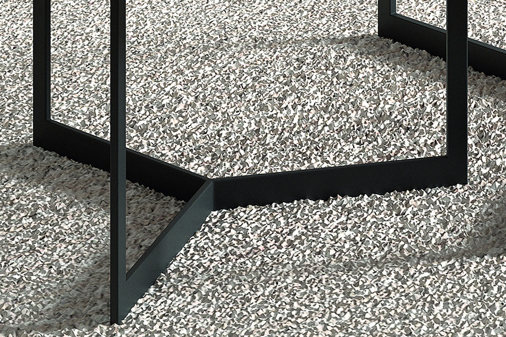 Rousseau Laveu Salontafel – 2-delig Mango Hout – Zwart – Ø70/50 x H40/35 cm