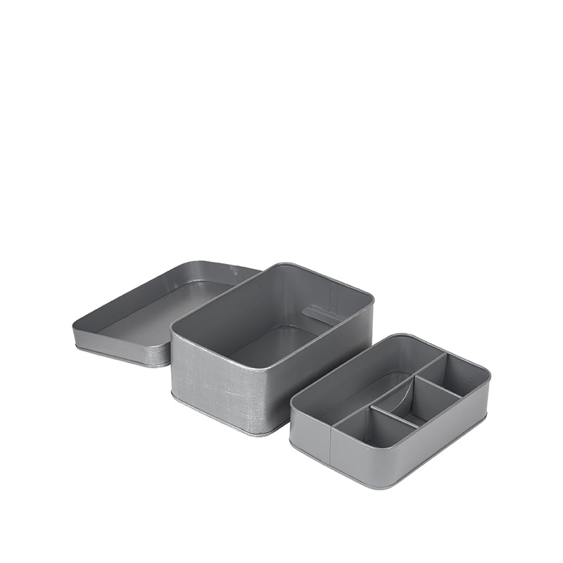 LABEL51 Make-Up opbergkist - Grijs - Metaal