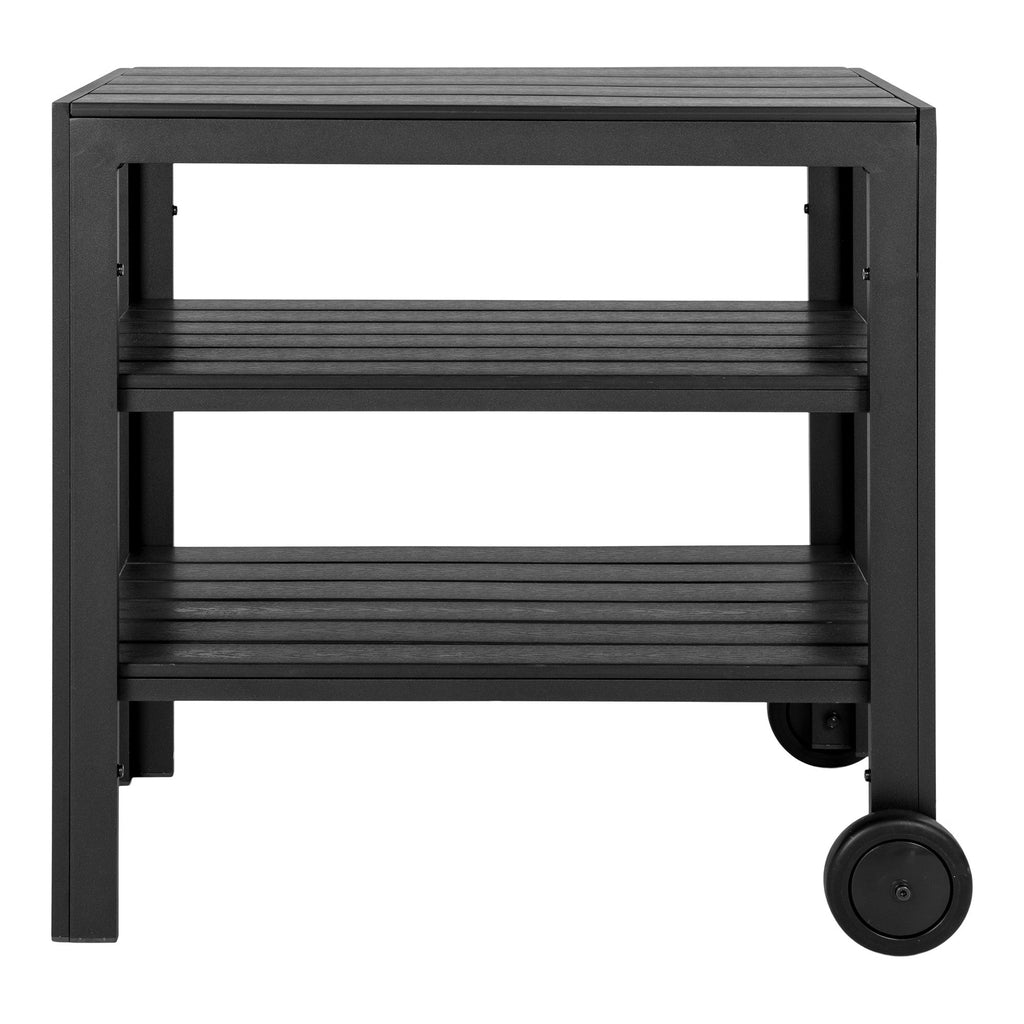 Taormina Tea Trolly - Tea Trolly, aluminum/nonwood, black, 3 shelves