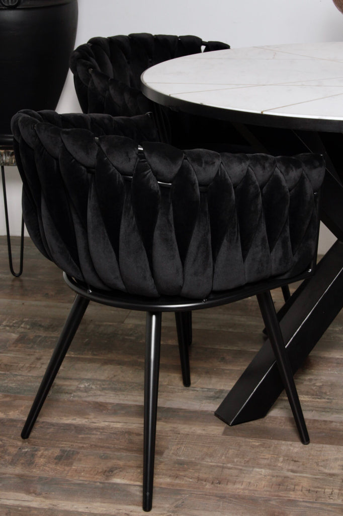 Wave Chair zwart (set van 2)