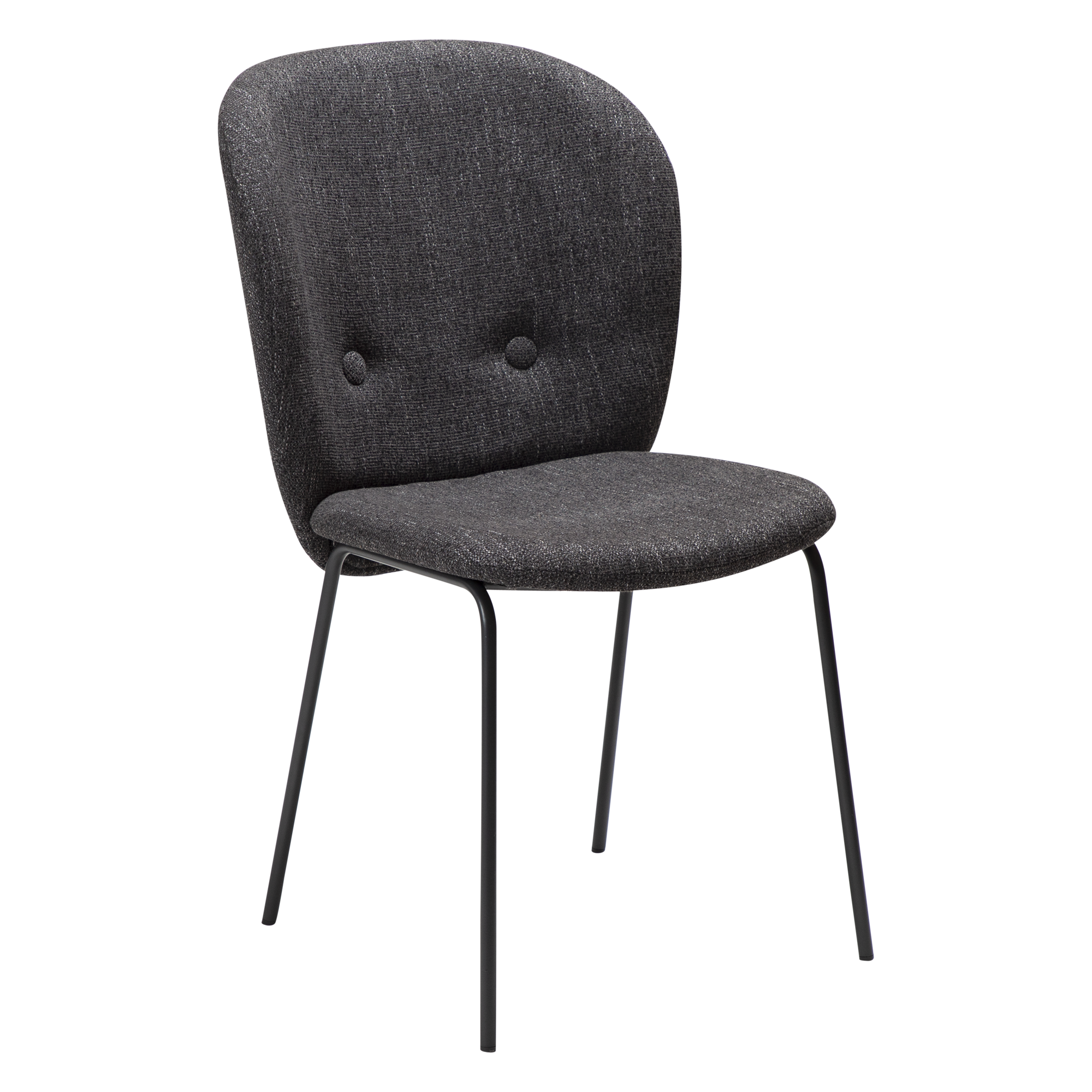 Brace Chair Raven Black Boucle Fabric With Black Metal Legs 100112100 01 Main