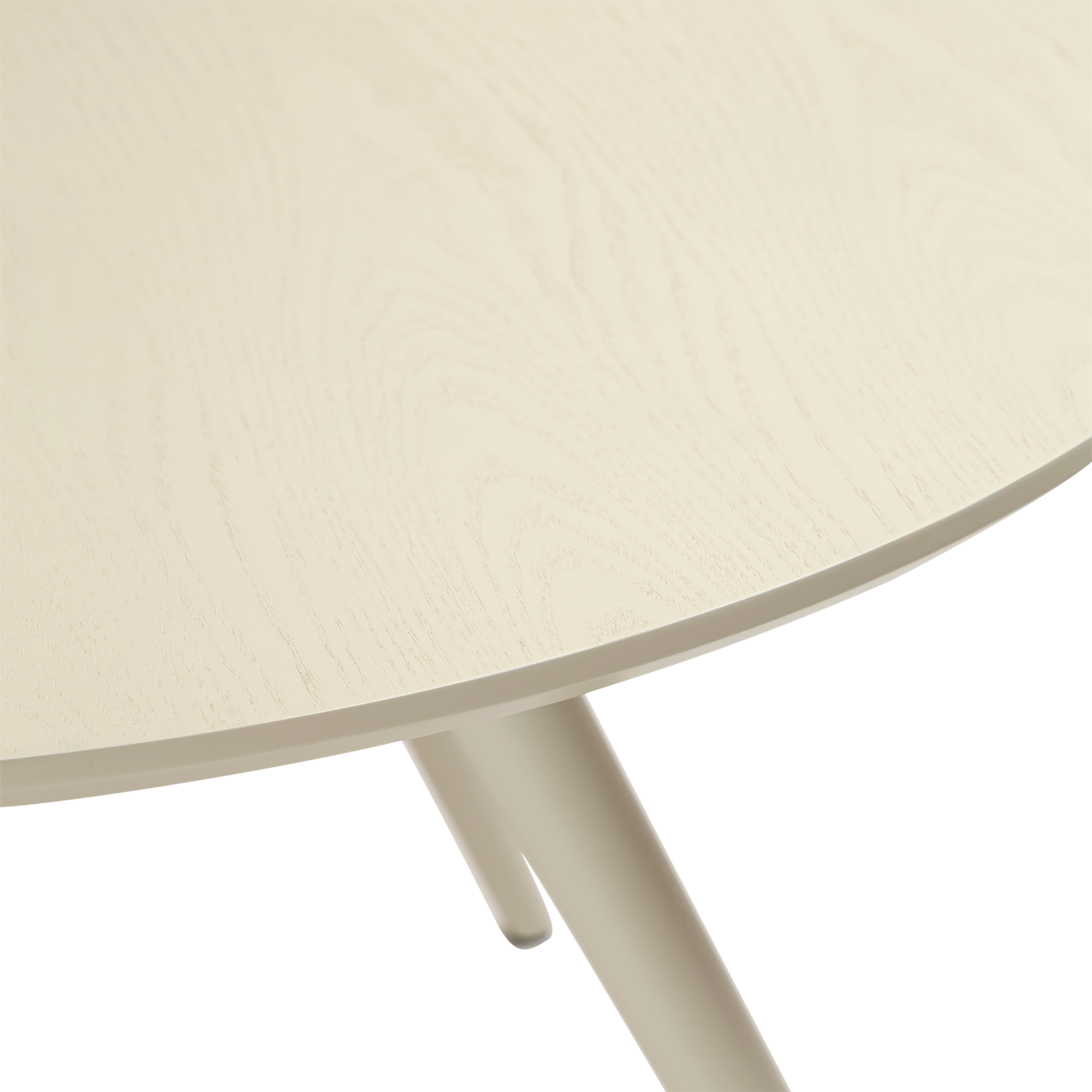 Eclipse Round Table Bone White Stained Oak Veneer With Bone White Metal Legs 400801713 400801715 03 Detail1