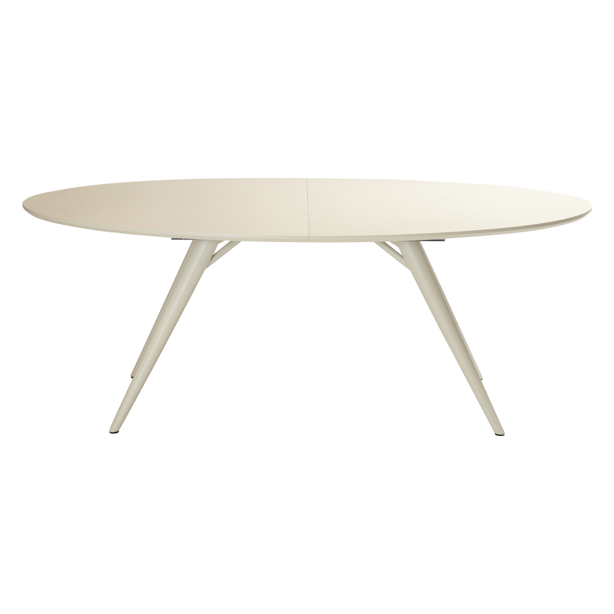 Eclipse Table Bone White Stained Oak Veneer With Bone White Metal Legs 400801508 400801510 02 Front