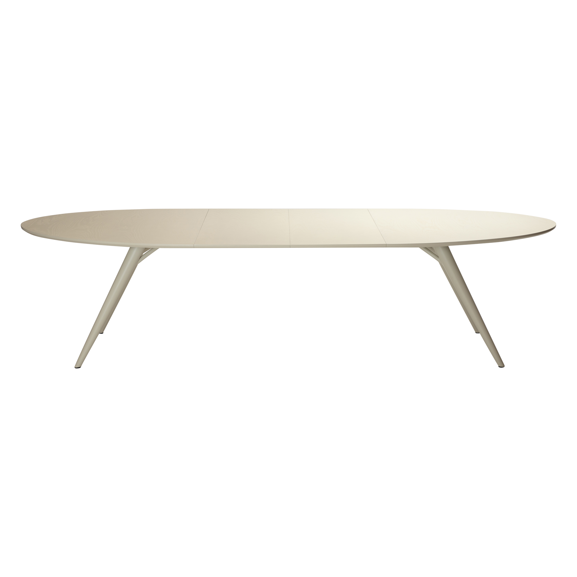 Eclipse Table Bone White Stained Oak Veneer With Bone White Metal Legs 400801508 400801510 03 Extended