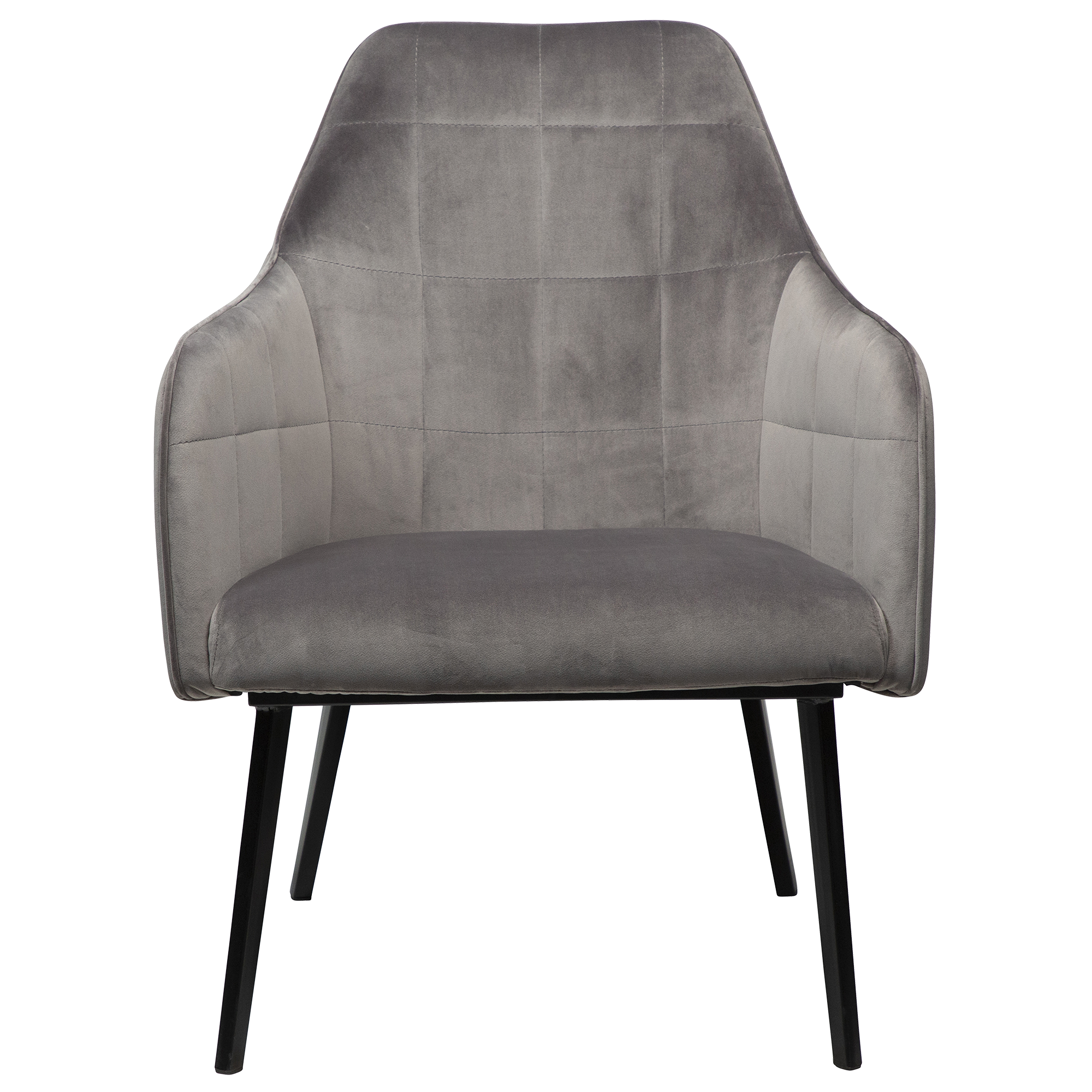 Embrace Lounge Chair Alu Velvet With Black Metal Legs 700801600 02 Front