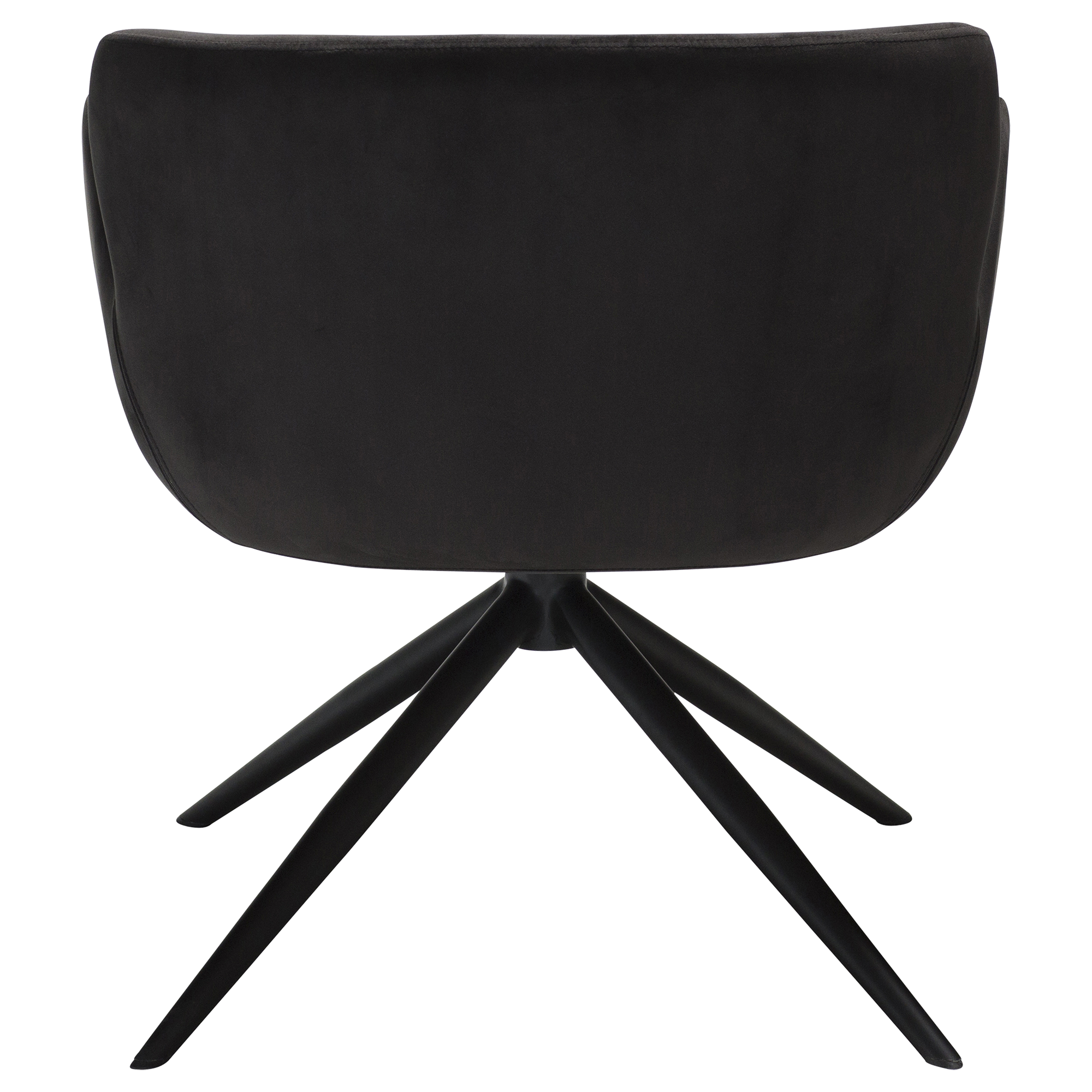 Gaia Lounge Chair Meteorite Black Velvet With Black Metal Legs 700200120 04 Back