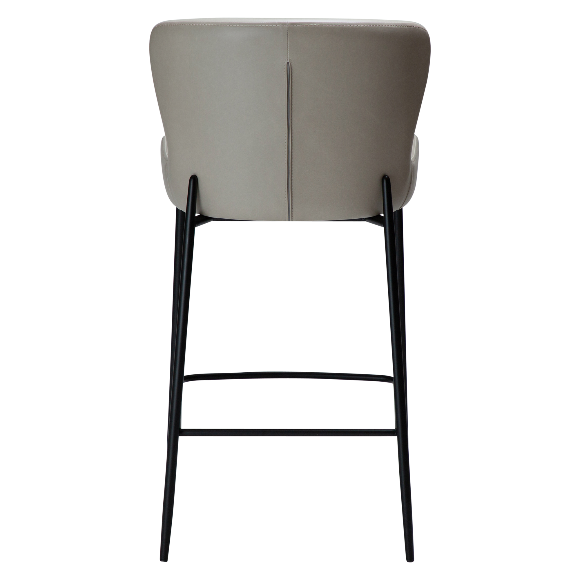 GLAMOROUS COUNTER STOOL Cashmere Art. Leather W. Black Metal Legs 300206121 04 Back