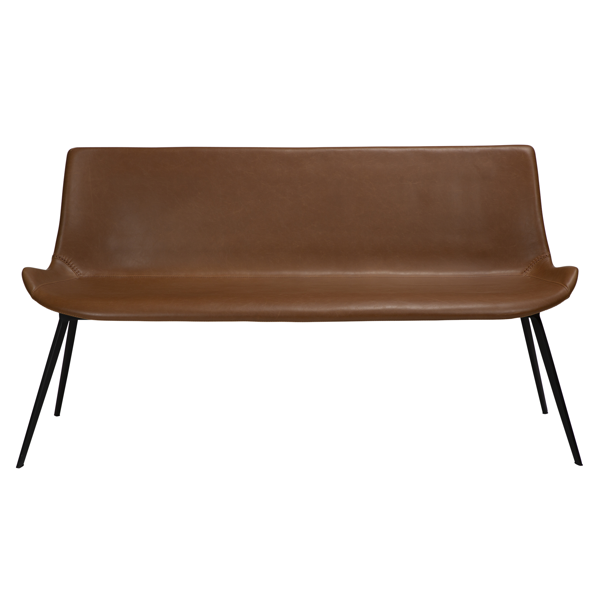 Hype Bench Vintage Light Brown Art Leather With Black Metal Legs 700690620 02 Front