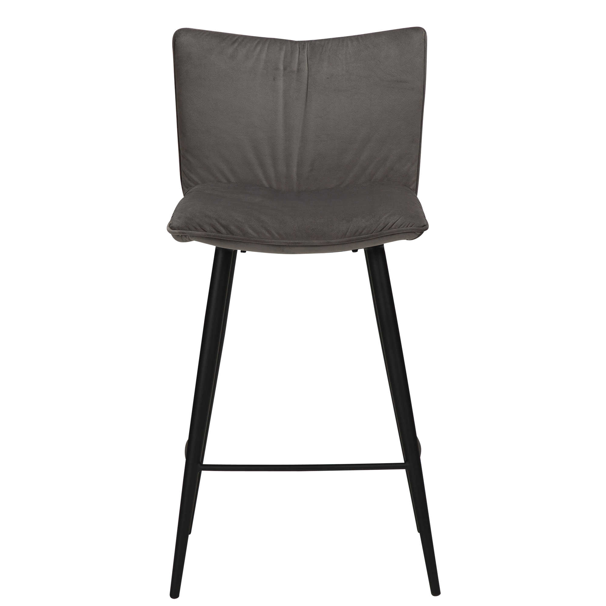 Join Counter Stool Alu Velvet With Black Conical Legs 300675110 02 Front