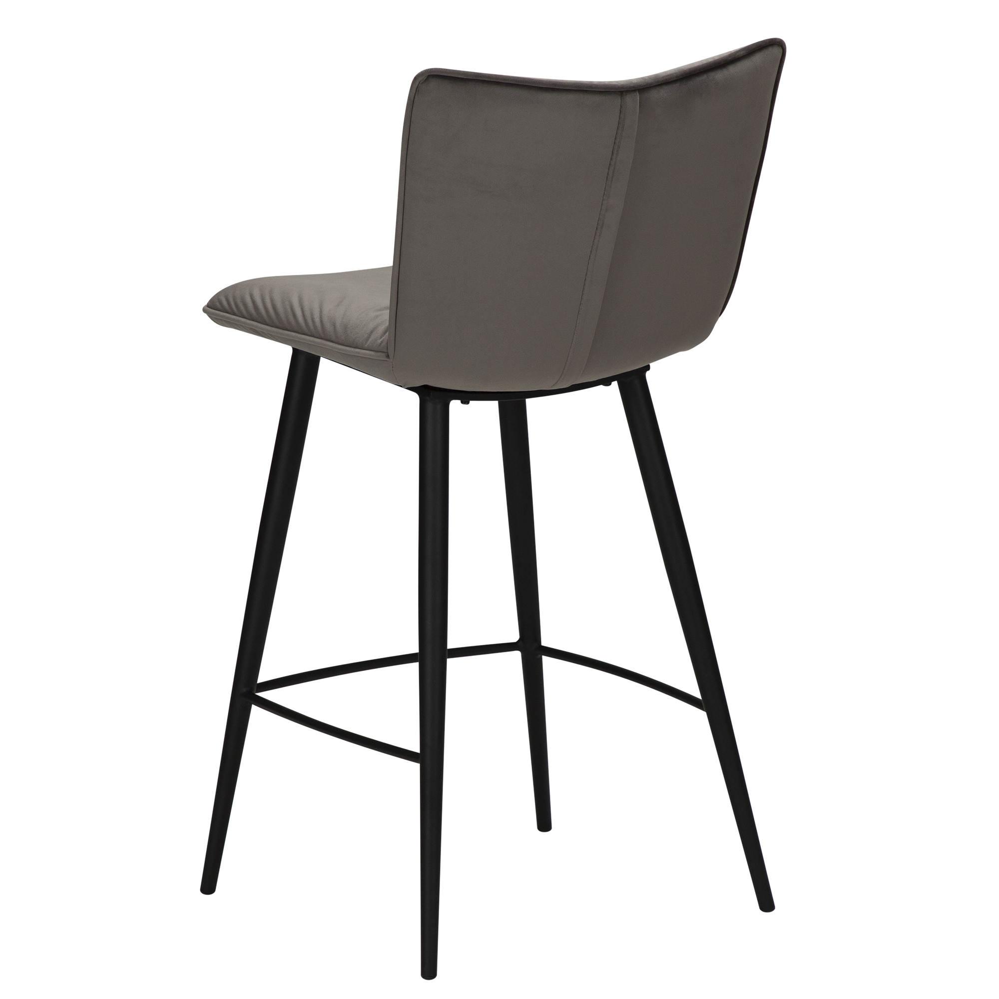 Join Counter Stool Alu Velvet With Black Conical Legs 300675110 05 Back Angle