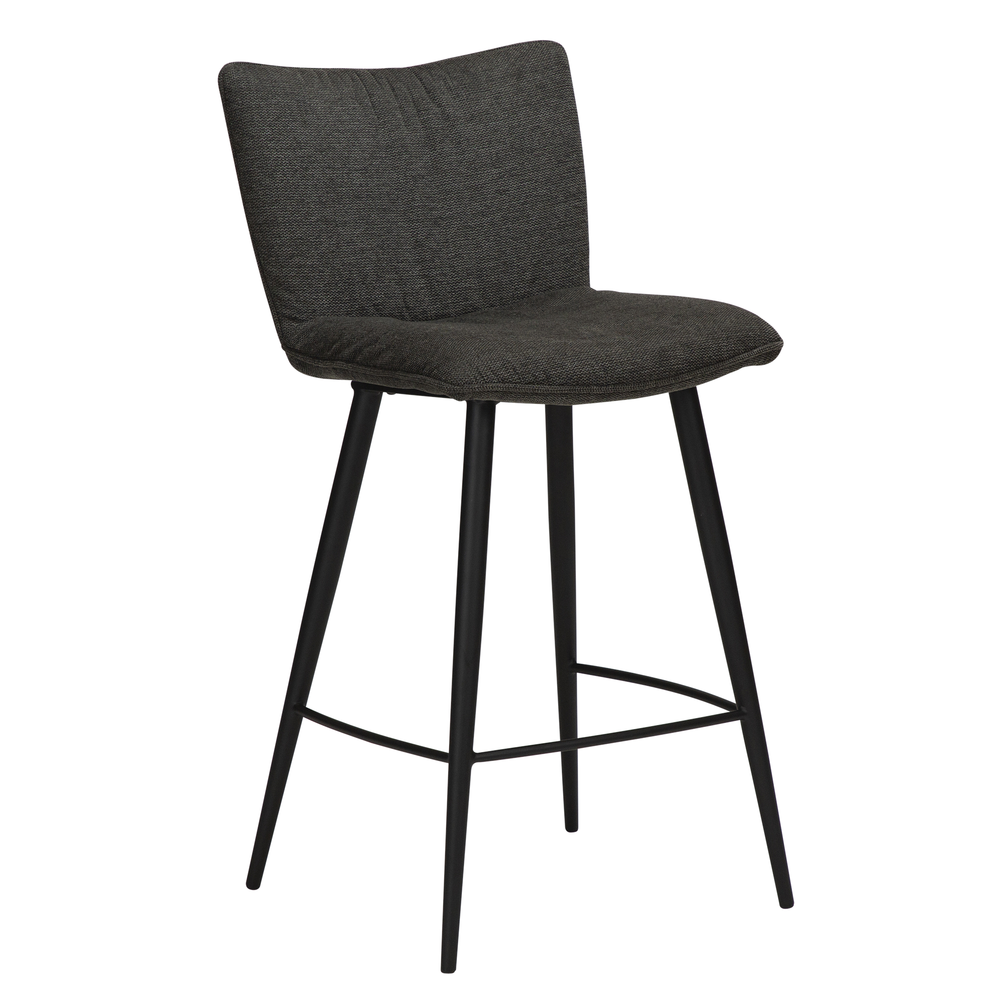 Join Counter Stool Crow Black Fabric With Black Conical Legs 300675130 01 Main