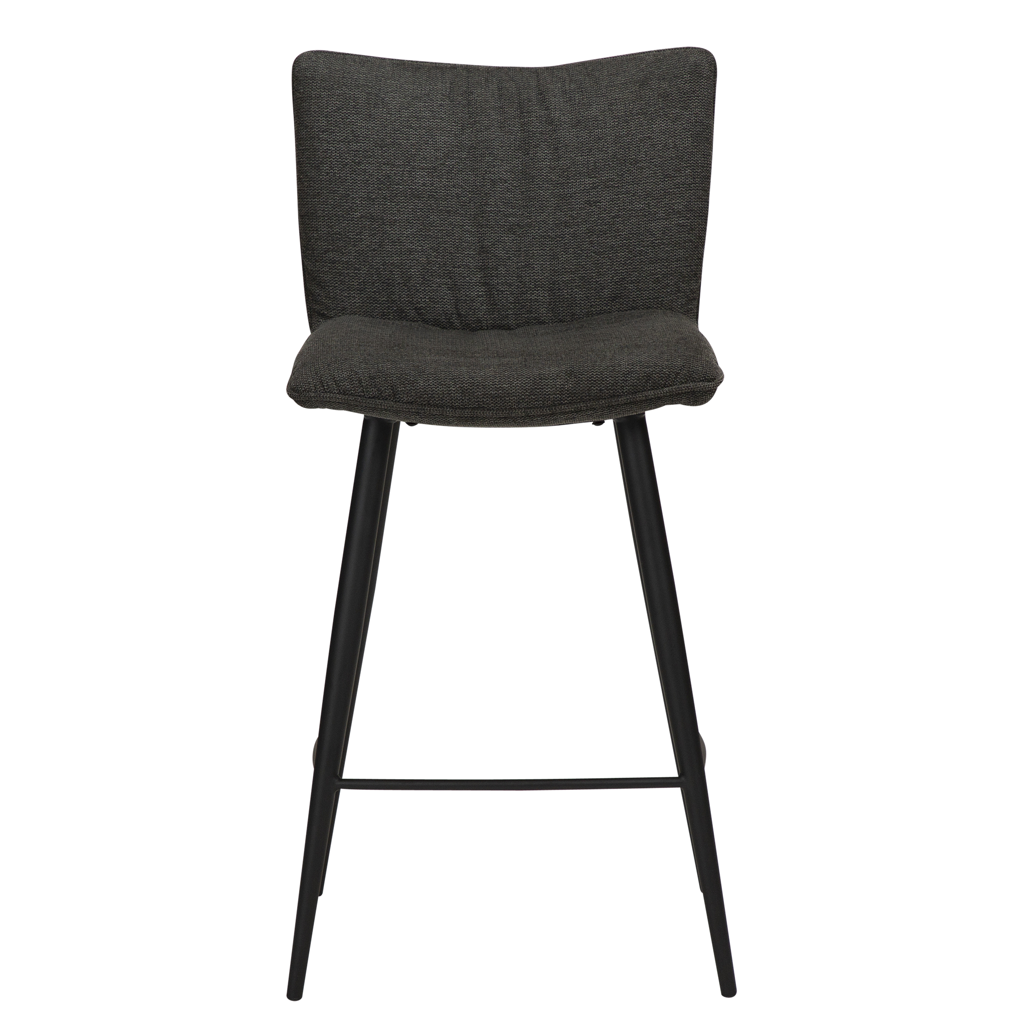 Join Counter Stool Crow Black Fabric With Black Conical Legs 300675130 02 Front