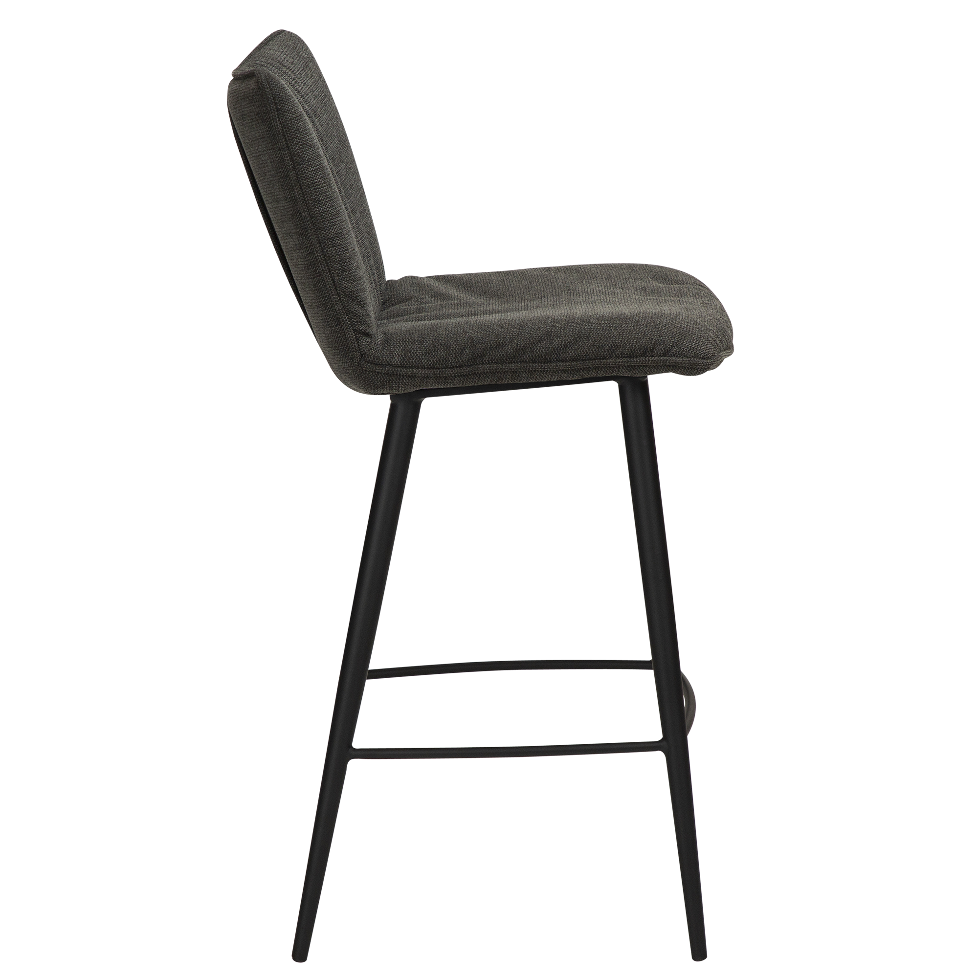 Join Counter Stool Crow Black Fabric With Black Conical Legs 300675130 03 Profile