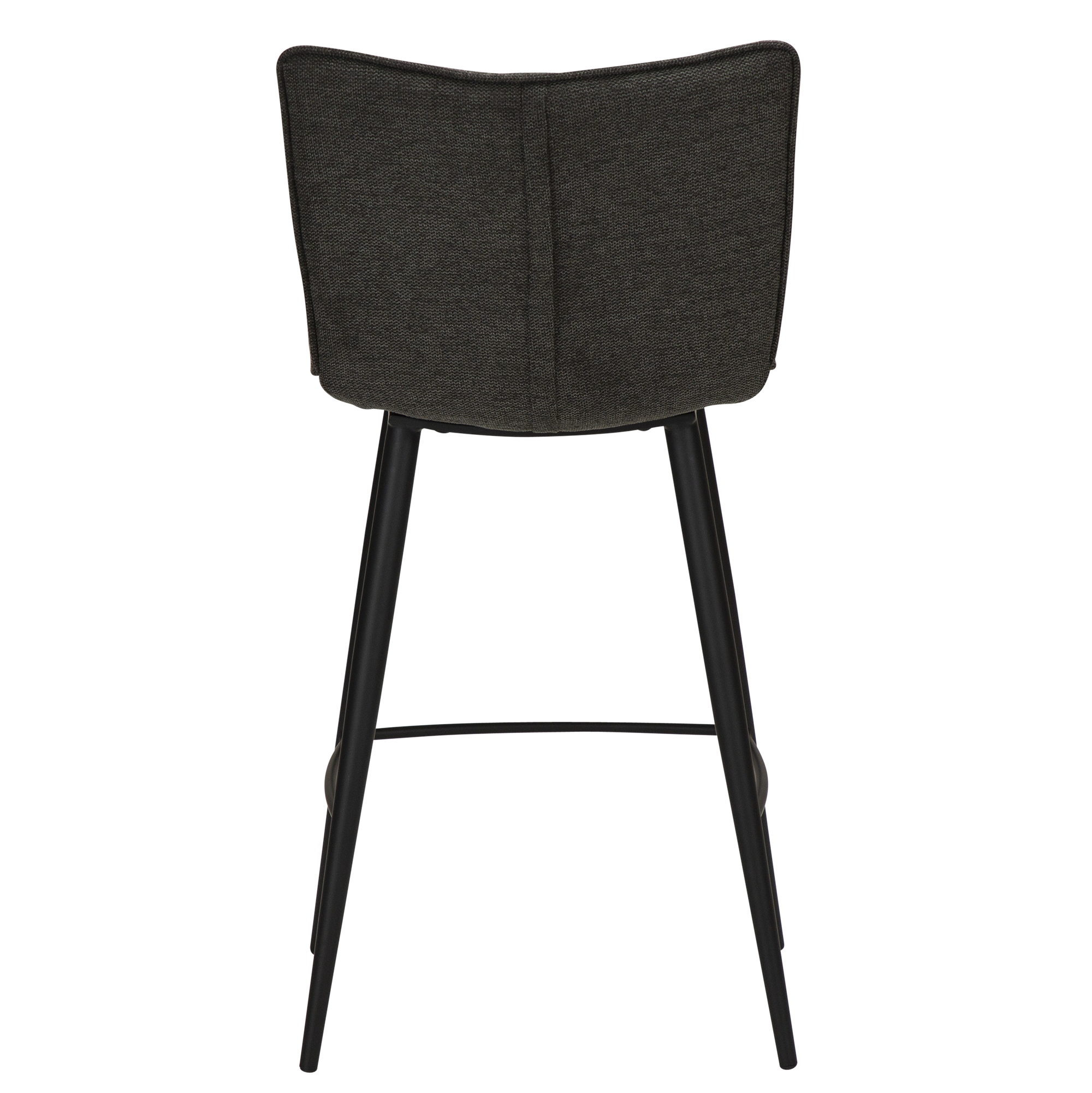 Join Counter Stool Crow Black Fabric With Black Conical Legs 300675130 04 Back