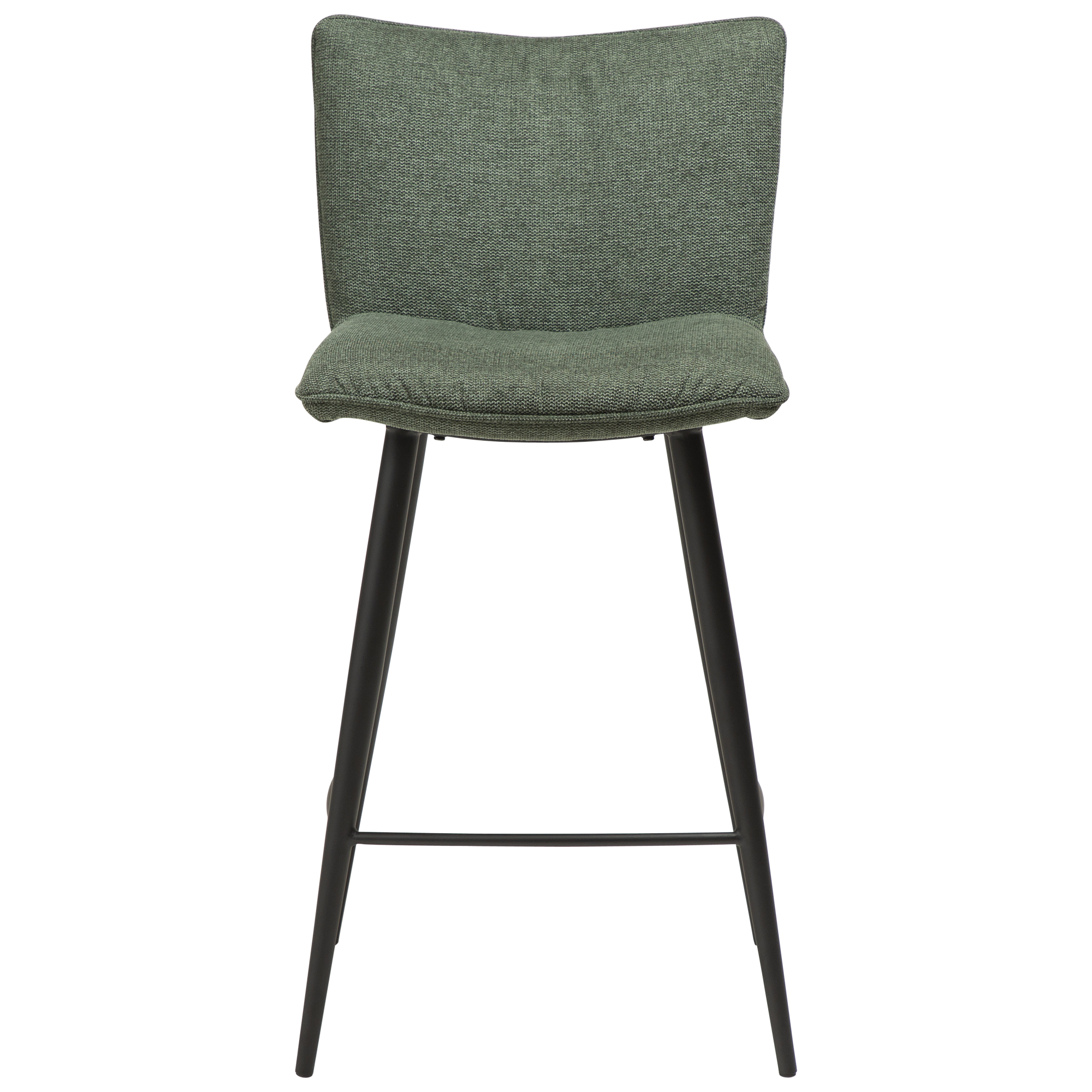 Join Counter Stool Sage Green Fabric With Black Conical Metal Legs 300675150 02 Front