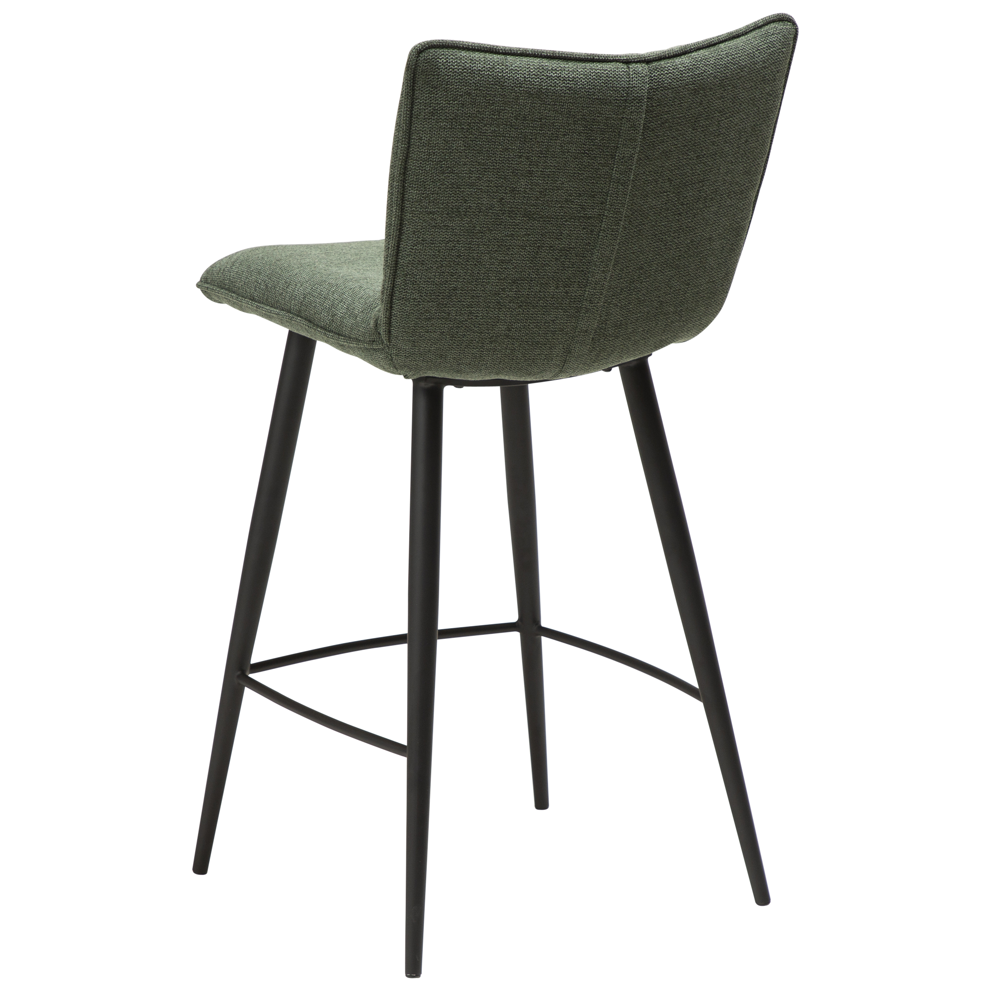 Join Counter Stool Sage Green Fabric With Black Conical Metal Legs 300675150 05 Back Angle