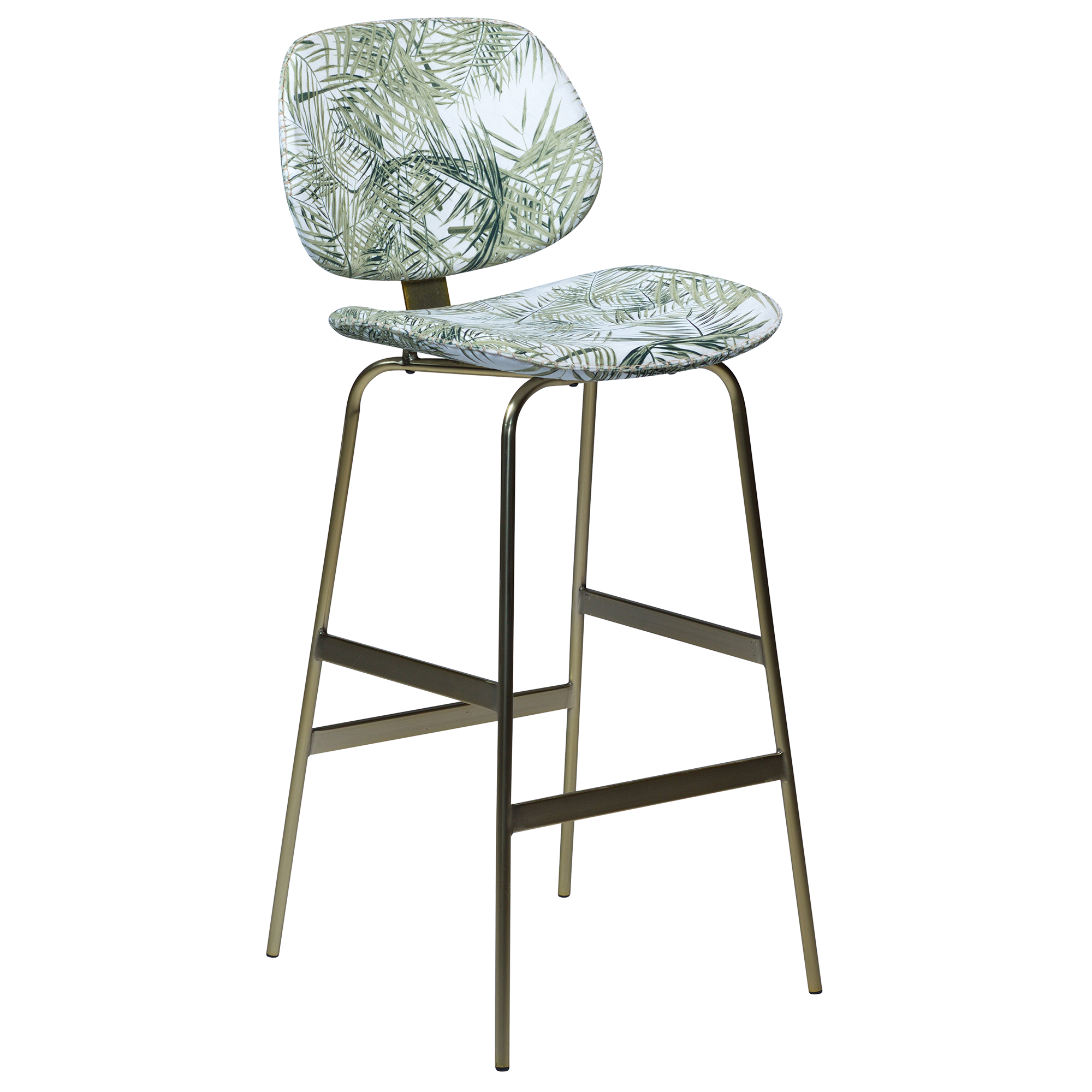 Prime Bar Stool Palm Velvet With Gold Metal Legs 200801912 01 Main