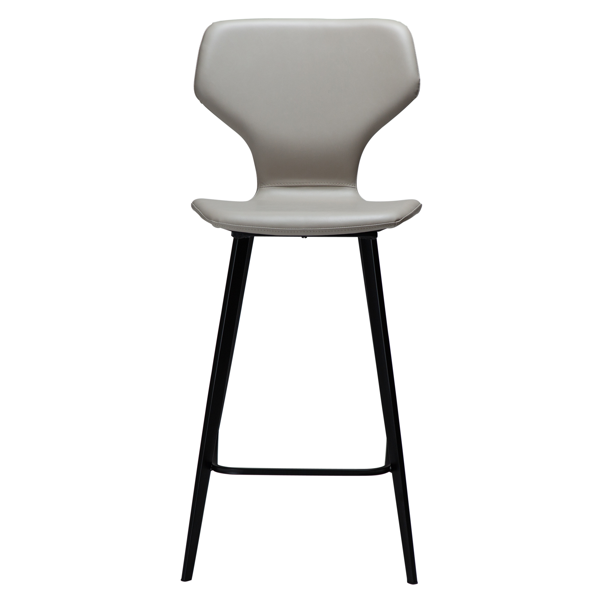 S.I.T COUNTER STOOL Cashmere Art. Leather W. Black Metal Legs 300208108 02 Front