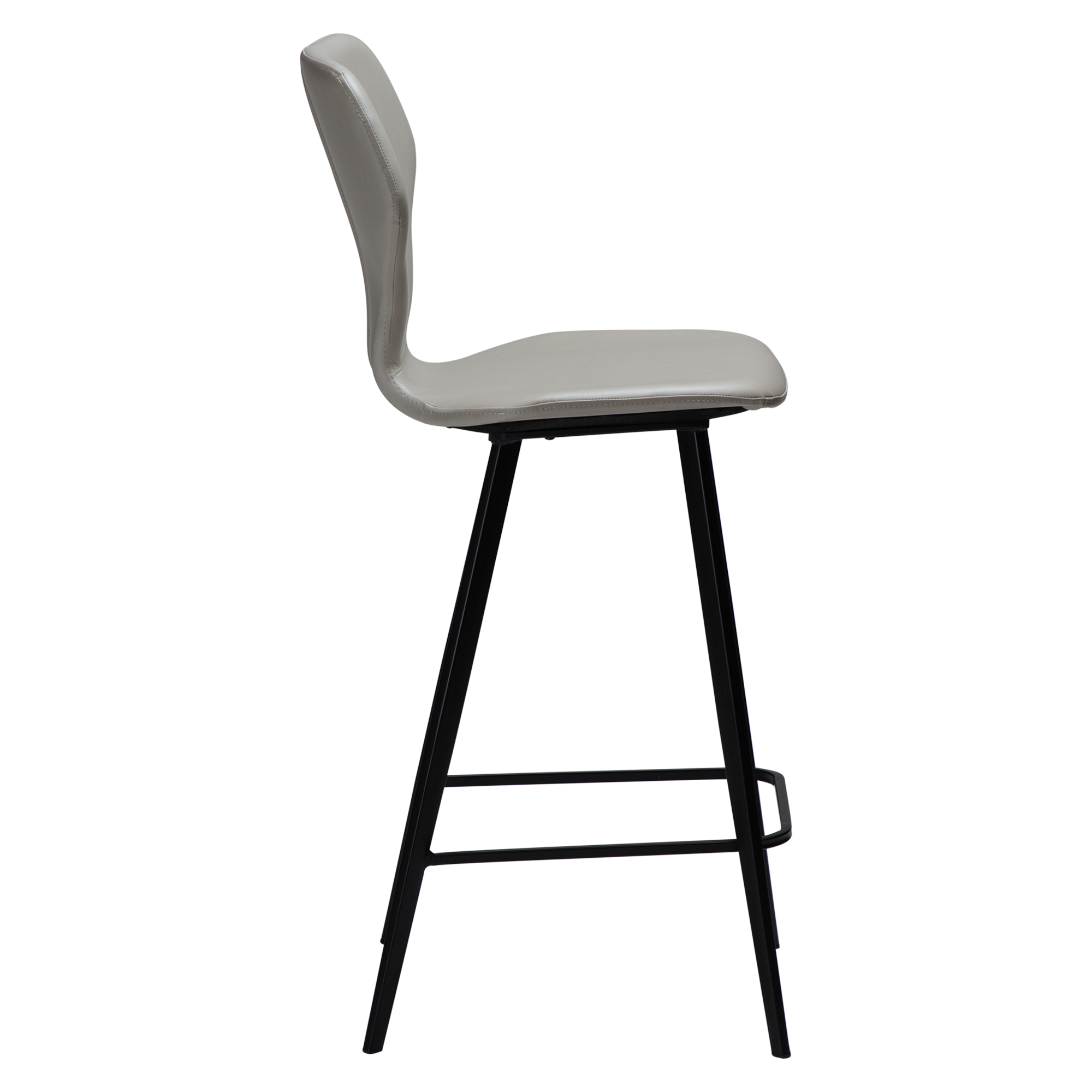 S.I.T COUNTER STOOL Cashmere Art. Leather W. Black Metal Legs 300208108 03 Profile