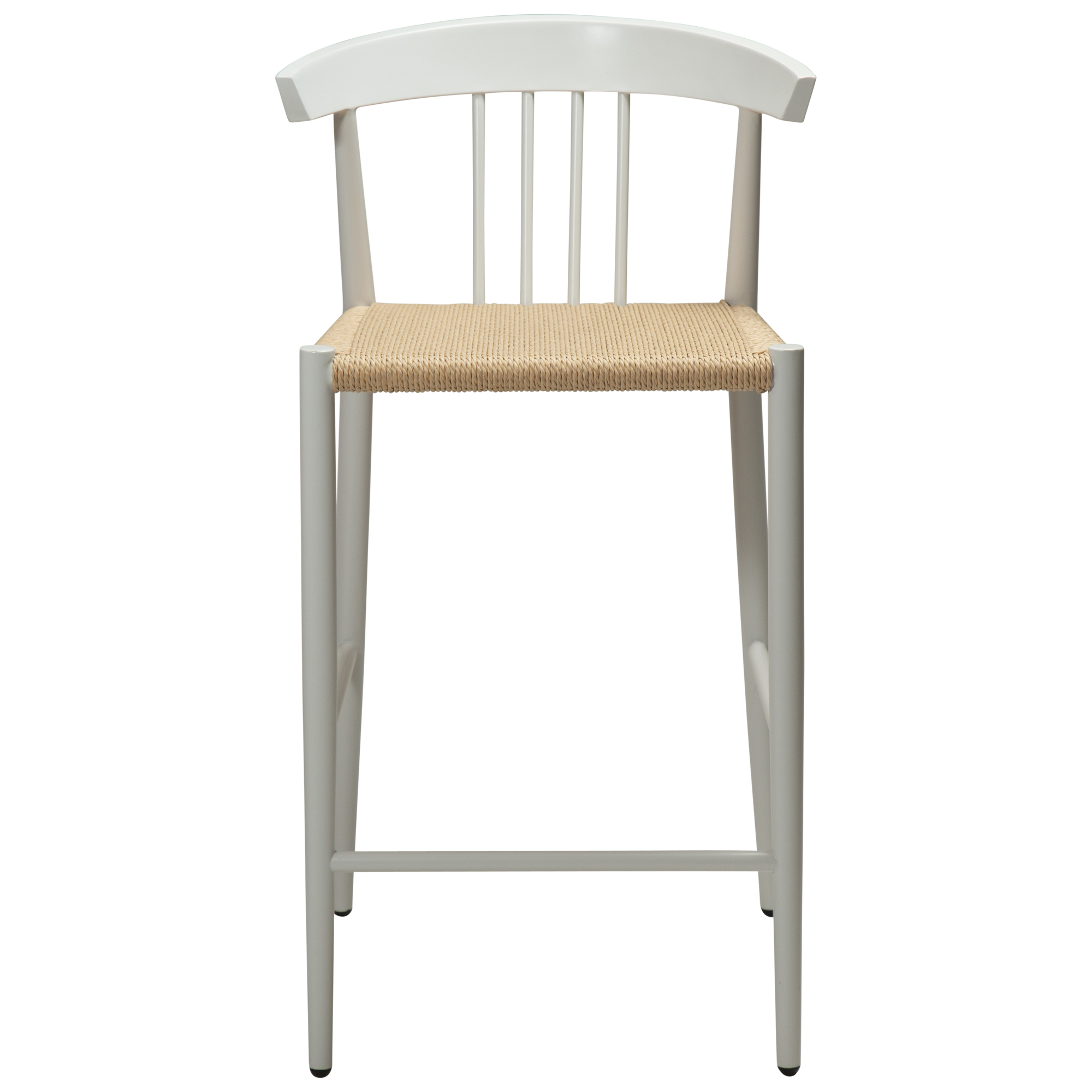 Sava Counter Stool Natural Paper Cord With White Metal Legs 300500920 02 Front