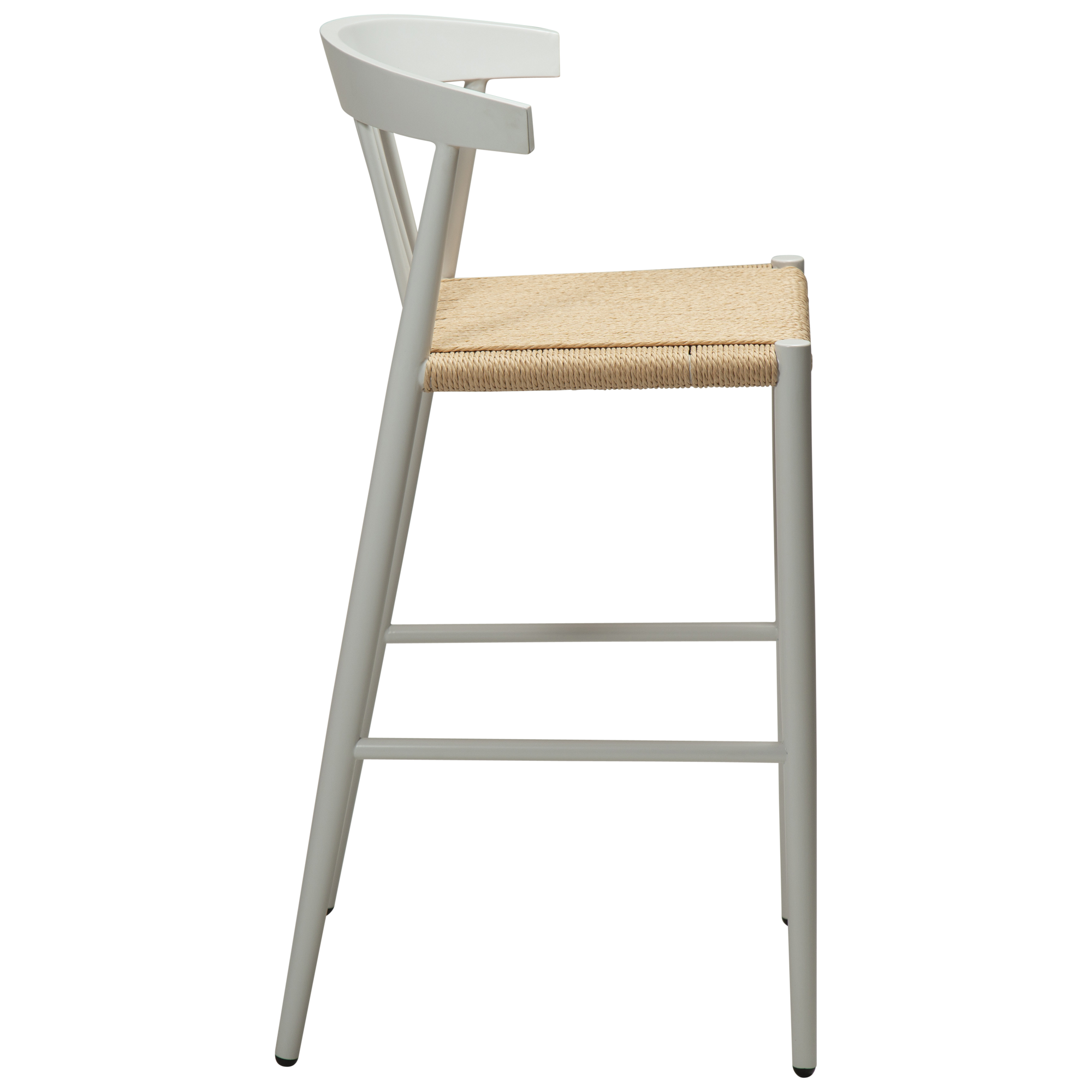 Sava Counter Stool Natural Paper Cord With White Metal Legs 300500920 03 Profile