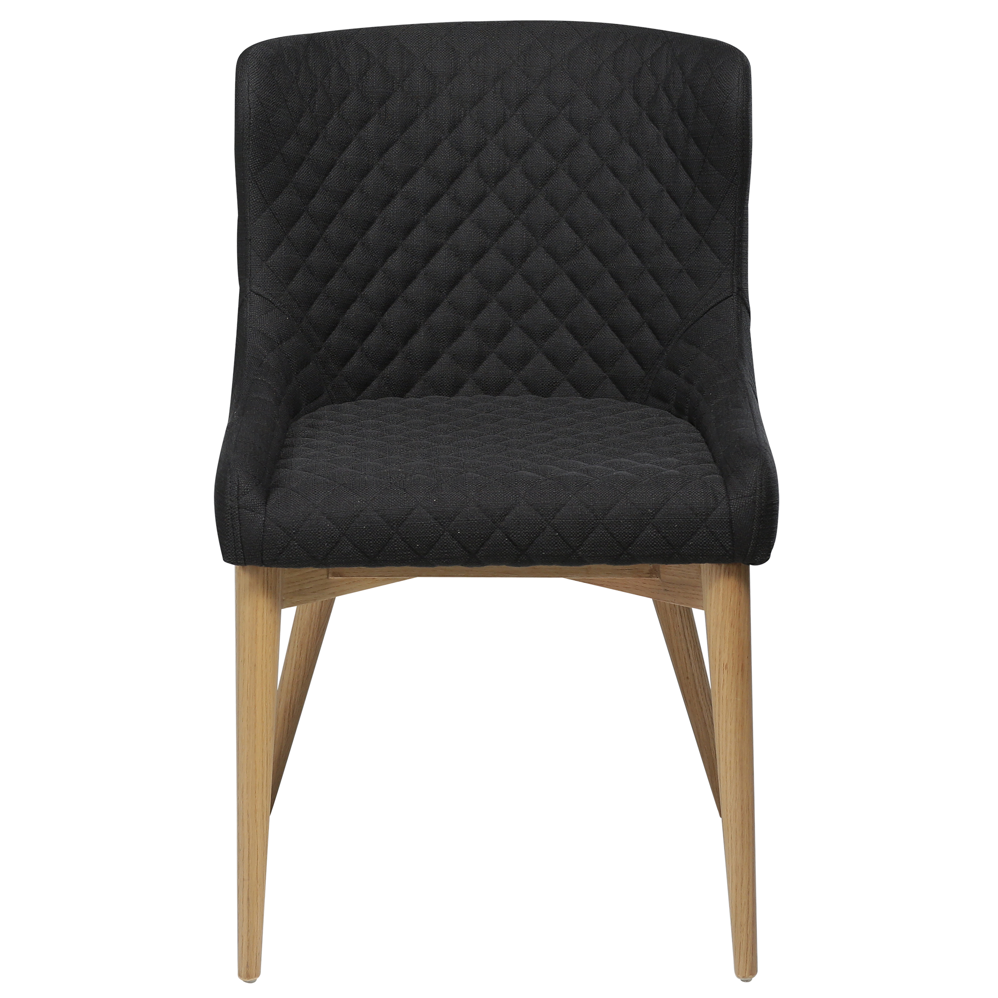 Vetro Chair Black Fabric With Oak Legs 100250522 02 Front