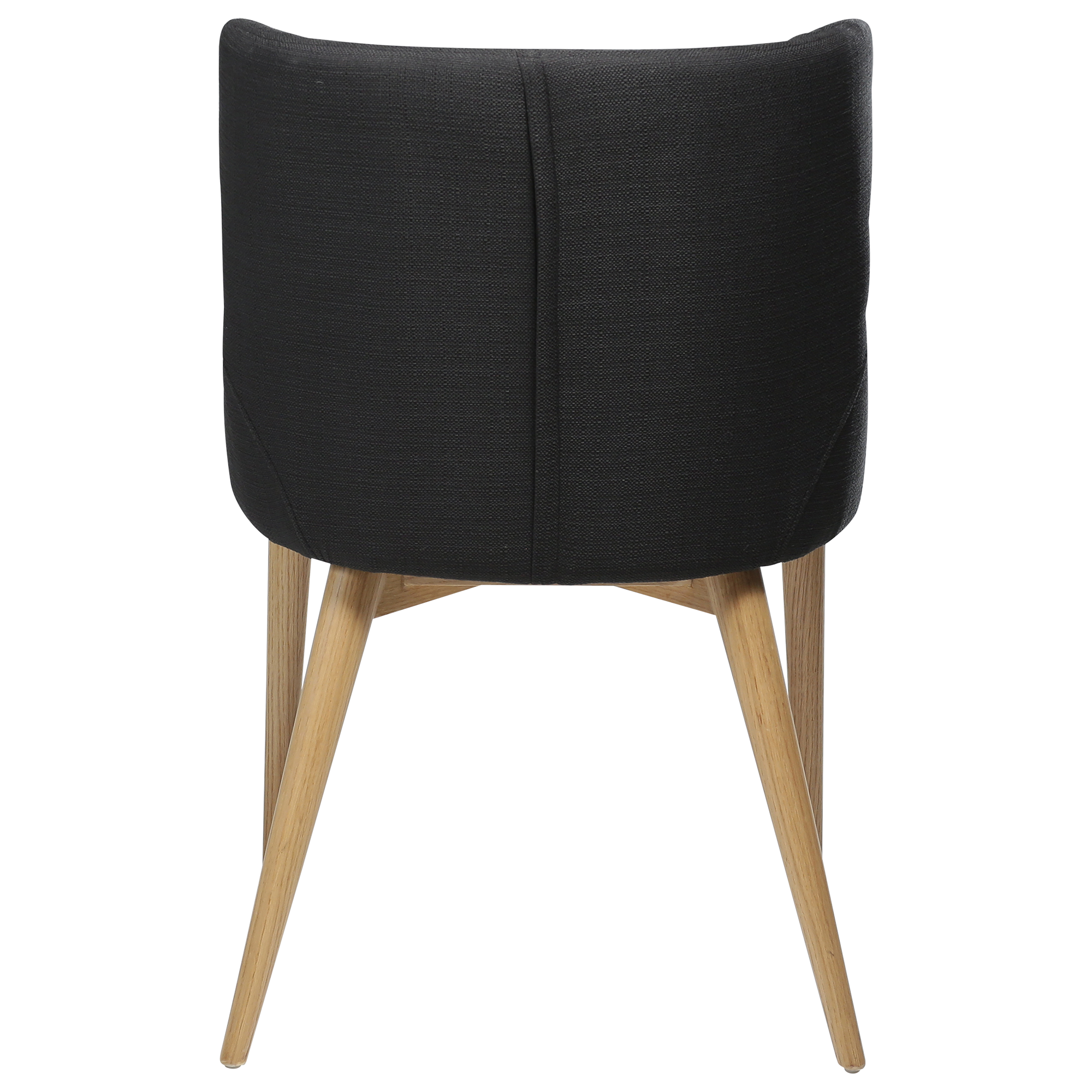 Vetro Chair Black Fabric With Oak Legs 100250522 04 Back