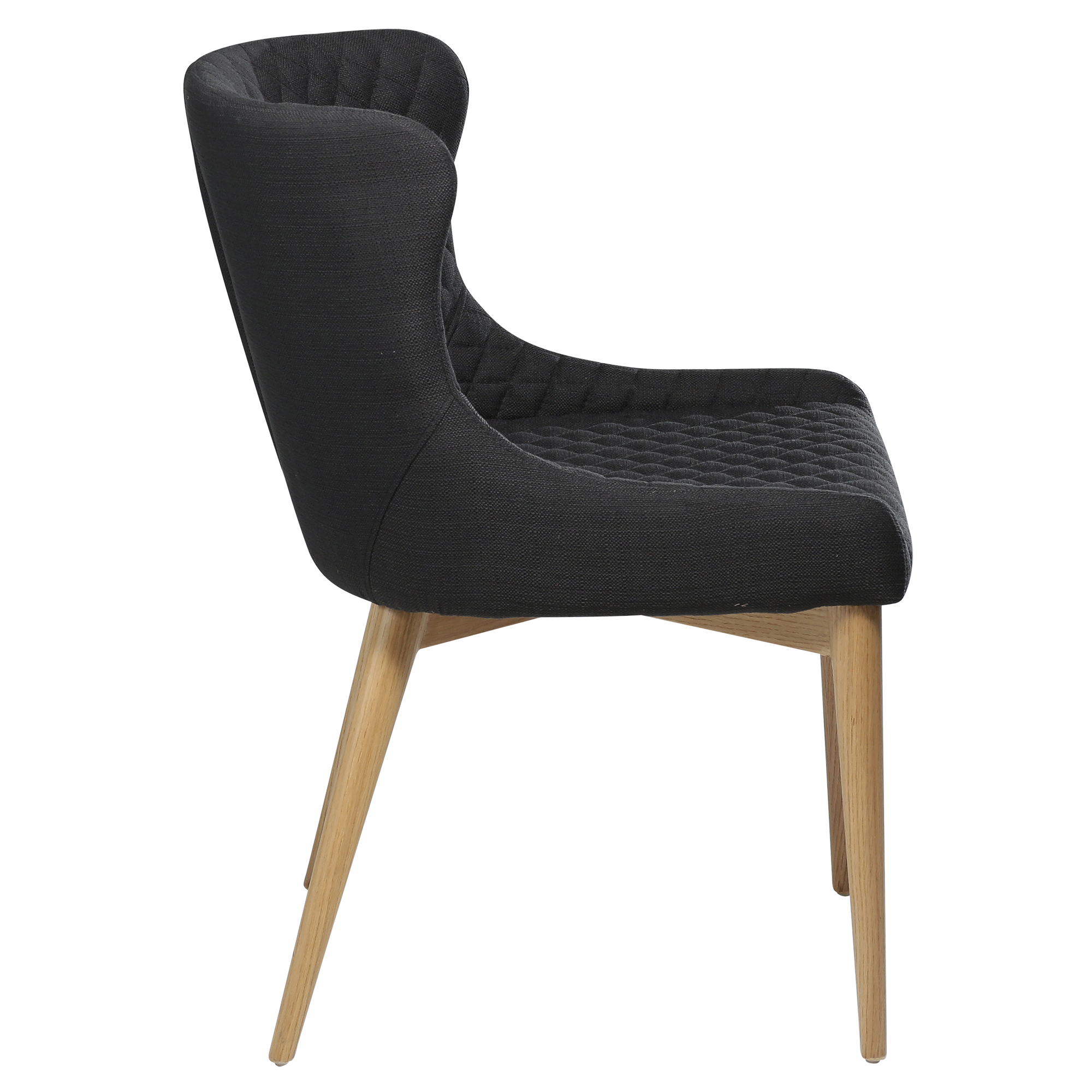 Vetro Chair Black Fabric With Oak Legs 100250522 04 Profile